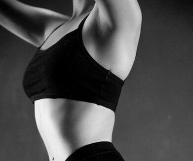 Slender female torso